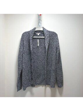 Joe Fresh Men’s Shawl Collar Marled Knit Cardigan – Navy/White – NWT – Size XS